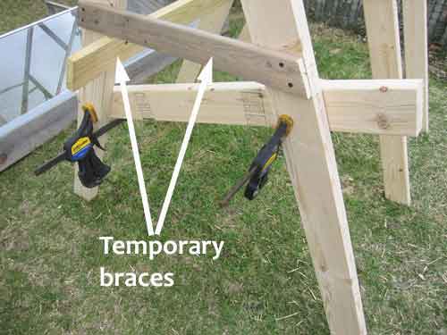 gutter garden trellis arms