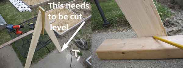 building a gutter garden trellis