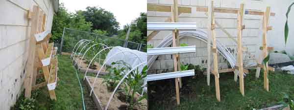 rain gutter vegetable garden