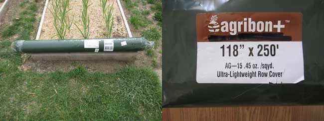 Roll of Agribon row cover