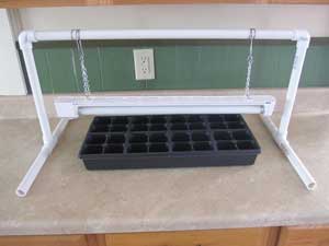 DIY PVC grow light stand