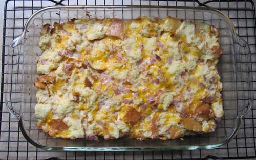 onion bread pudding