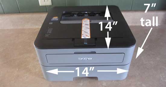 Brother 2300D laser printer dimensions
